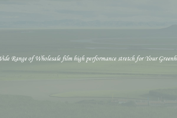 A Wide Range of Wholesale film high performance stretch for Your Greenhouse