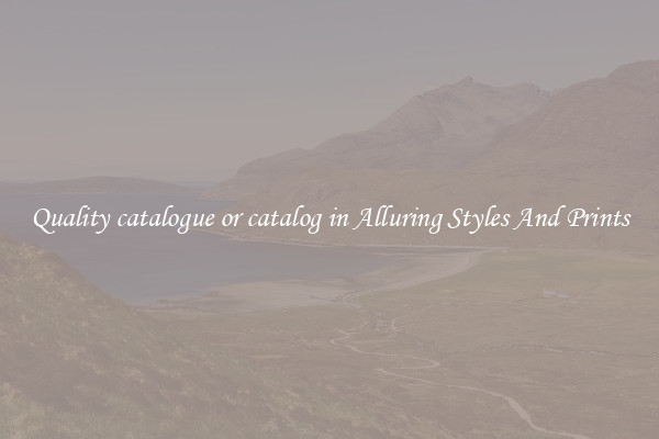 Quality catalogue or catalog in Alluring Styles And Prints