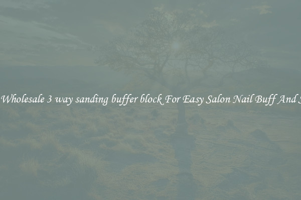 Buy Wholesale 3 way sanding buffer block For Easy Salon Nail Buff And Shine