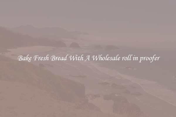 Bake Fresh Bread With A Wholesale roll in proofer