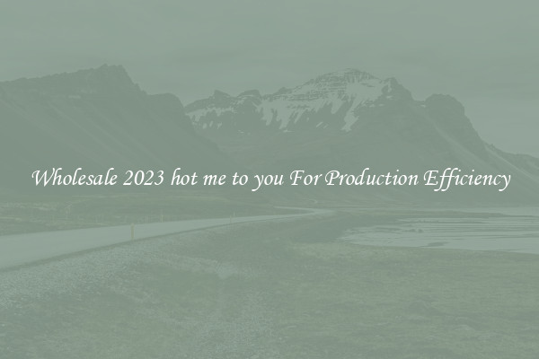 Wholesale 2023 hot me to you For Production Efficiency