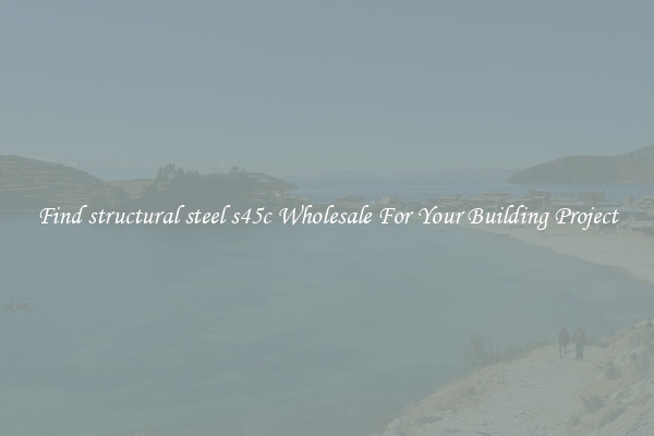 Find structural steel s45c Wholesale For Your Building Project