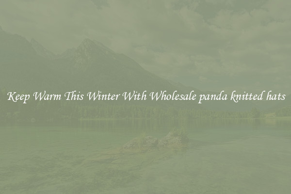 Keep Warm This Winter With Wholesale panda knitted hats