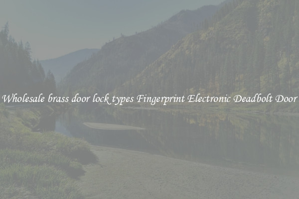 Wholesale brass door lock types Fingerprint Electronic Deadbolt Door 