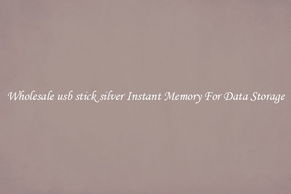 Wholesale usb stick silver Instant Memory For Data Storage
