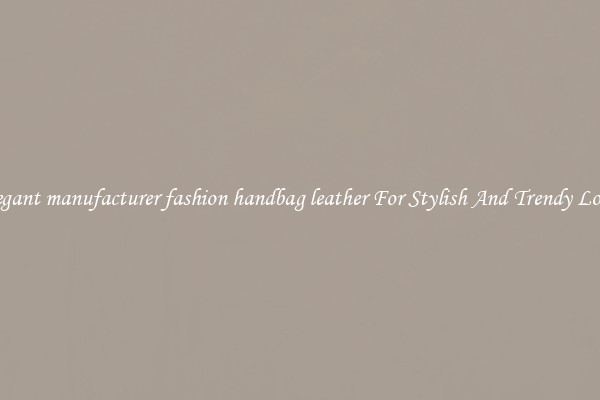 Elegant manufacturer fashion handbag leather For Stylish And Trendy Looks