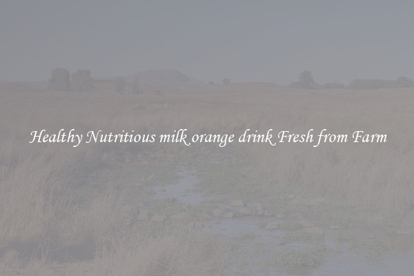Healthy Nutritious milk orange drink Fresh from Farm