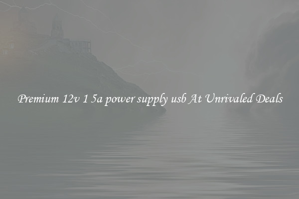 Premium 12v 1 5a power supply usb At Unrivaled Deals