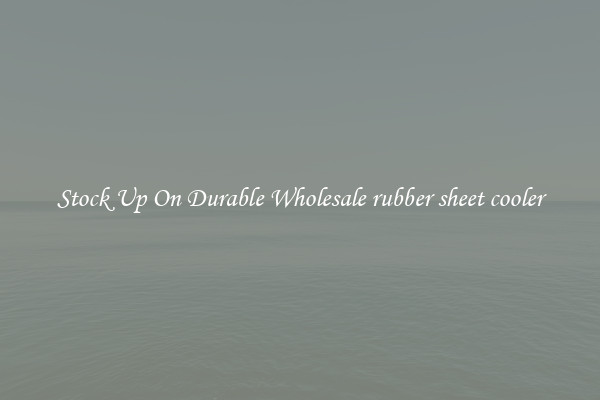 Stock Up On Durable Wholesale rubber sheet cooler