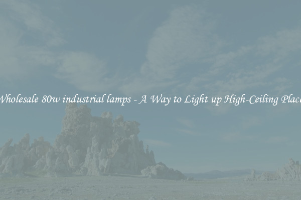 Wholesale 80w industrial lamps - A Way to Light up High-Ceiling Places