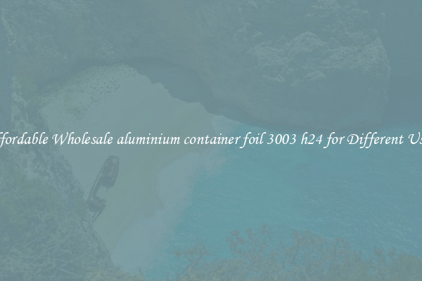 Affordable Wholesale aluminium container foil 3003 h24 for Different Uses 
